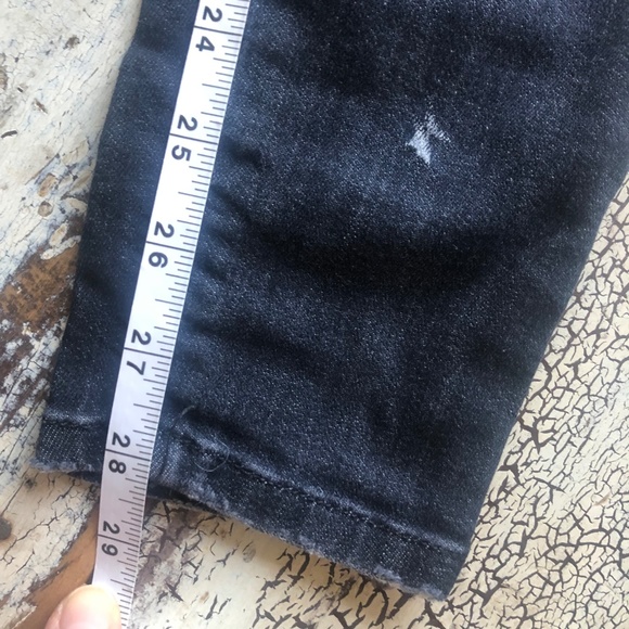 CURRENT/ELLIOTT Moto Stretch Skinny Jeans Faded Black Charcoal Size 25 - Picture 8 of 11